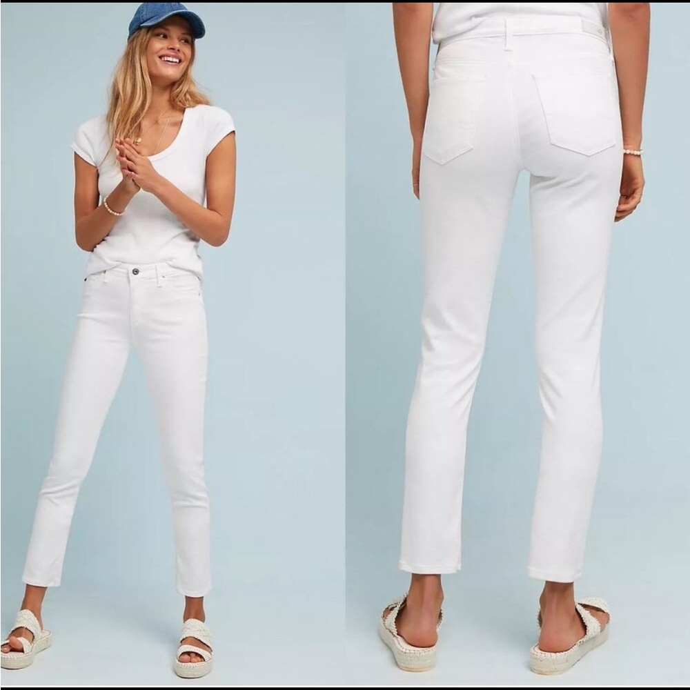 Like new AG Adriano Goldschmied The Abbey Sateen Mid-Rise Skinny Ankle Jeans